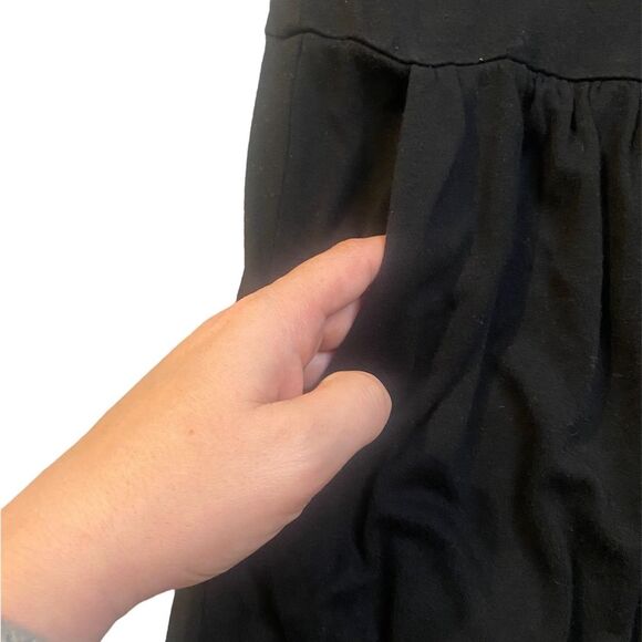 Cynthia Rowley Black Drop Waist Mini Dress with Pockets - Picture 4 of 6